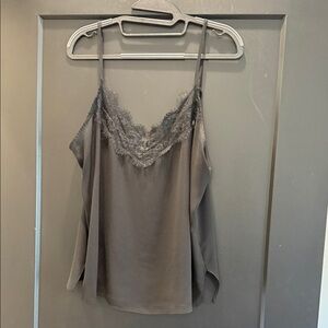 Veronica M Lace-Trim Camisole - Gray